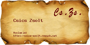 Csics Zsolt névjegykártya