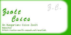 zsolt csics business card